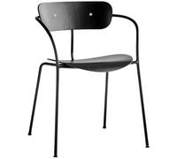 &Tradition Chaise Pavilion AV2 - noir - Chêne laqué en noir