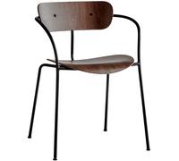 &Tradition Chaise Pavilion AV2 - Noyer laqué - noir