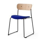 &Tradition Chaise Pavilion AV52 assise rembourrée Black-Hallingdal 0753