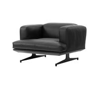 &Tradition Fauteuil Inland AV21 Noble cuir noir - noir chaud
