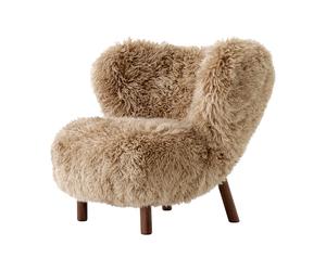 &Tradition Fauteuil Little Petra VB1 Noyer huilé-Sheepskin honey