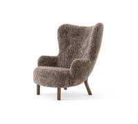 &Tradition Fauteuil Petra VB3 High Noix de Grenoble huilée-Sheepskin Sahara