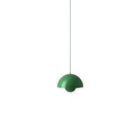 &TRADITION lampe à suspension FLOWERPOT VP10 (Signal vert - Aluminium peint et plaqué)