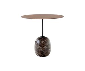 &Tradition Lato LN9 Table Basse Ovale Laqué Noyer/Marbre Emparador