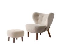 &Tradition Little Petra VB1 fauteuil et pouf ATD1 Noyer huilé-Karakorum 003
