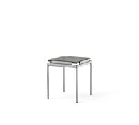 &Tradition Set LN11 Table D'appoint Verre Fumé/ Chrome Foncé