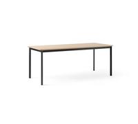 &Tradition Table à manger Drip HW116 83x193 cm Black frame-clear lacq. oak