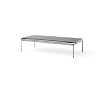 &Tradition Table basse Sett LN12 Smoked cast glass-dark chrome