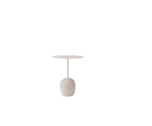 &Tradition Table d'appoint Lato - Ø40 cm - Ivory White & Crema Diva Marble