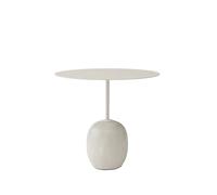 &Tradition Table d'appoint Lato LN9 blanc. marbre crema diva
