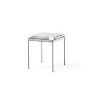 &Tradition Table d'appoint LN11 Sett Bianco carrara-dark chrome