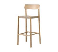 Tabouret de Bar &Tradition Betty TK15 Chêne laqué/Lin Naturel Osier