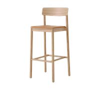 &Tradition Tabouret de bar Betty TK17 Bar Chair 75 cm Cuir couleur cognac Noble-chêne laqué