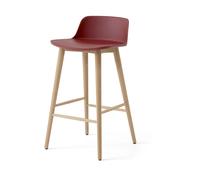 &Tradition Tabouret de bar Rely HW118 Red brown-chêne laqué. 65 cm