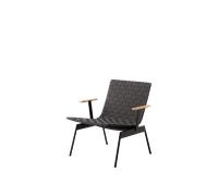 &Tradition Ville AV45 Fauteuil D'extérieur avec Accoudoirs Noir Chaud