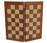 Traditional 15" Mahogany Backgammon-Chess Set - Without chess pawns