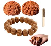 Traditional Chinese Fidget Walnuts, Wenwan Walnuts for Finger Exercise and Desk Decor, Walnut Hand Massage Balls for Homes Office Meditation