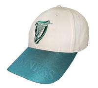 Traditional Craft Harp Casquette de baseball 100 % coton Vert, Corps blanc et visière verte, Taille unique