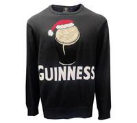 Traditional Craft Limited Guinness Pull de Noël Smiling Pint Noir, Noir , L