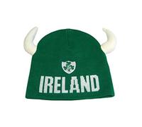 Traditional Craft Ltd. Bonnet en Tricot d'Irlande Vert avec Cornes
