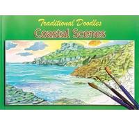 Traditional Doodles Coastal Scenes Cahier de coloriage à l'aquarelle pour adultes Paysages 30 x 20 cm
