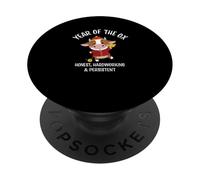 Traditional Happy Chinese New Year 2021 Year of the Ox PopSockets PopGrip Adhésif
