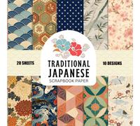 Traditional Japanese Scrapbook Paper: 20 Double-Sided Sheets with 10 Classic Japanese Patterns for Scrapbooking, Journaling, Collage, Origami, and Paper Crafts