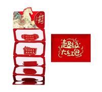 Traditional Lunar Bundle - Envelopes Set for Blessings | High-Quality Cardstock with Foldable Cartoon Artwork, Decorative Red Packets, Chinese New Year Gift Holders for Kids Boys Girls