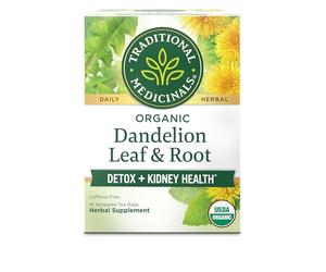 Traditional Medicinals Organic Dandelion Leaf & Root Herbal Tea (Pack of 1), Supports Kidney Function and Healthy Digestion, 16 Tea Bags Total