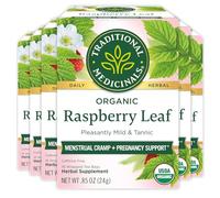 Traditional Medicinals Organic Raspberry Leaf Tea, 16 Tea Bags (Pack of 6)