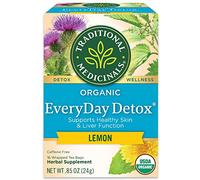Traditional Medicinals Organic Tea Lemon EveryDay Detox 16 Tea Bags 223121, 16 sacs