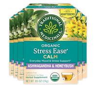 Traditional Medicinals Thé, Organic Stress Ease Calm, Favorise la Relaxation, 96 sachets de thé (lot de 6)