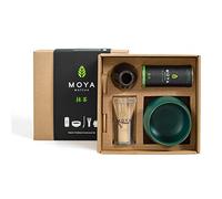 Traditional Moya Matcha set thé vert en poudre | 30 g de Matcha Ceremonie (II) + Bol + Fouet + Porte Fouet + Cuillère | Coffret complet pour la préparation du matcha