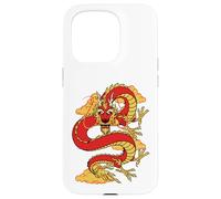 Traditional Zodiac Lucky Red Oriental Chinese Dragon Coque pour iPhone 15 Pro