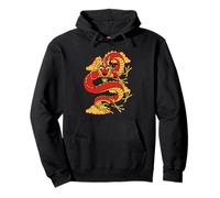 Traditional Zodiac Lucky Red Oriental Chinese Dragon Sweat à Capuche