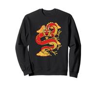 Traditional Zodiac Lucky Red Oriental Chinese Dragon Sweatshirt