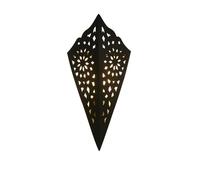 traditionalBM Applique Murale Marocaine Artisanale en Fer Forgé - Lanterne Orientale Décoractive - Hauteur 44 cm