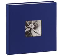 traditionnel FINE ART JUMBO - 100 pages blanches + feuillets cristal - 400 photos - Couverture Bleue 30x30cm + fenêtre