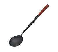 Traditionnel Forgé à la main Louche pour Wok, Louche à oeuf Chinois Cuillère en fer pour Sauté avec Manche en bois, 39 cm de long