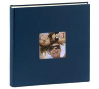 traditionnel FUN - 100 pages blanches + feuillets cristal - 400 photos - Couverture Bleue 30x30cm + fenêtre