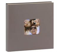 traditionnel FUN - 100 pages blanches + feuillets cristal - 400 photos - Couverture Taupe 30x30cm + fenêtre