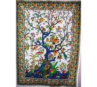 Traditionnel Jaipur Jungle Poster, Indien, Tapisserie, Arbre de Vie Décoration Murale à Suspendre, Hippie Poster, décoration de Dortoir Boho, Bohême Décoration Murale