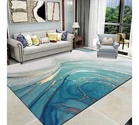 Traditionnel Tapis adaptés à la décoration intérieure Moderne lumière Luxe Abstrait Aquarelle Nouvelle Encre de Chine Noir Gris Bleu Rouge doré Or D160x280cm (5'3''x9'2'')
