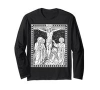 Traditionnelle catholique missale Roman de Jésus Crucifixion Manche Longue