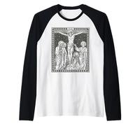 Traditionnelle catholique missale Roman de Jésus Crucifixion Manche Raglan