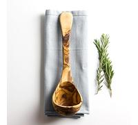 Traditionnelle Louche à soupe/louche/louche en bois d'olivier Longueur 25 cm