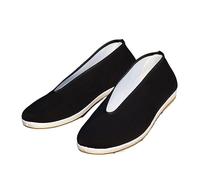 Traditionnelles Chinoises Chaussures de Kung Fu de Style Chinois Traditionnel for Hommes, Vieux pékin Bruce leer Tai Chi Wushu, Chaussures Noires d'arts Martiaux, Costume, vêtements de Sport (Color