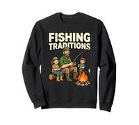 Traditions de pêche Famille Tradition Voyage Père Fils Enfants Out Sweatshirt