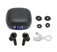 Traducteur de langue Écouteurs Bluetooth 84 langues Dispositif de traduction à réduction de bruit de haute précision avec haut-parleurs Noir