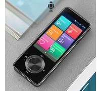Traducteur de langue portable intelligent, appareil de traduction IA bidirectionnelle, 16 langues hors ligne Traducteur d'interprétation simultanée (noir)